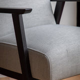Serenara Armchair Mottled Stone Fabric with Oak Frame - Maison Rêves UK