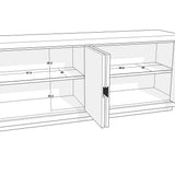 Sevilla Grey/Taupe Textured Oak Sideboard by Berkeley Designs - Maison Rêves UK