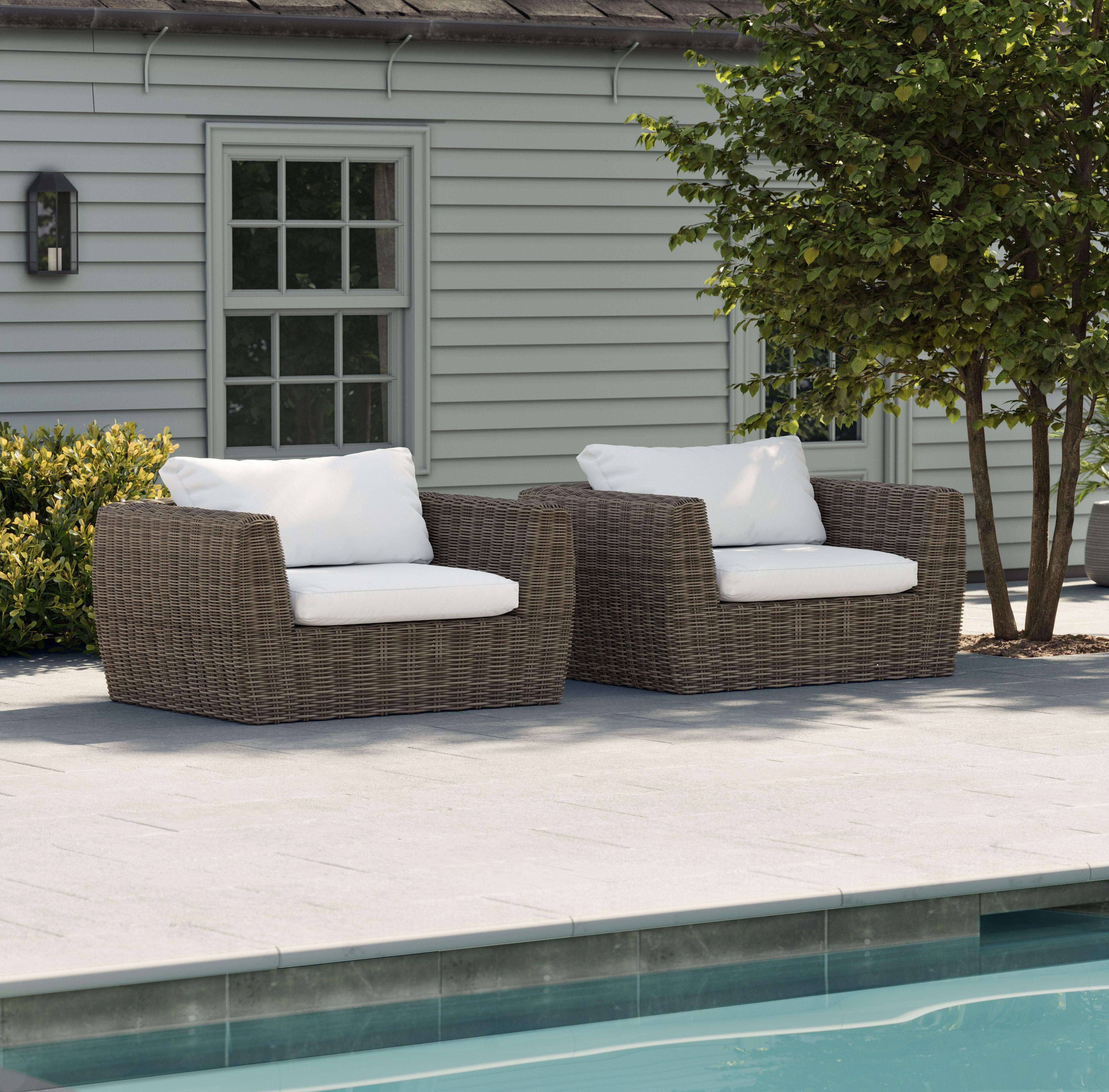 Skala Rattan Outdoor & Garden Sun Armchair - Maison Rêves UK