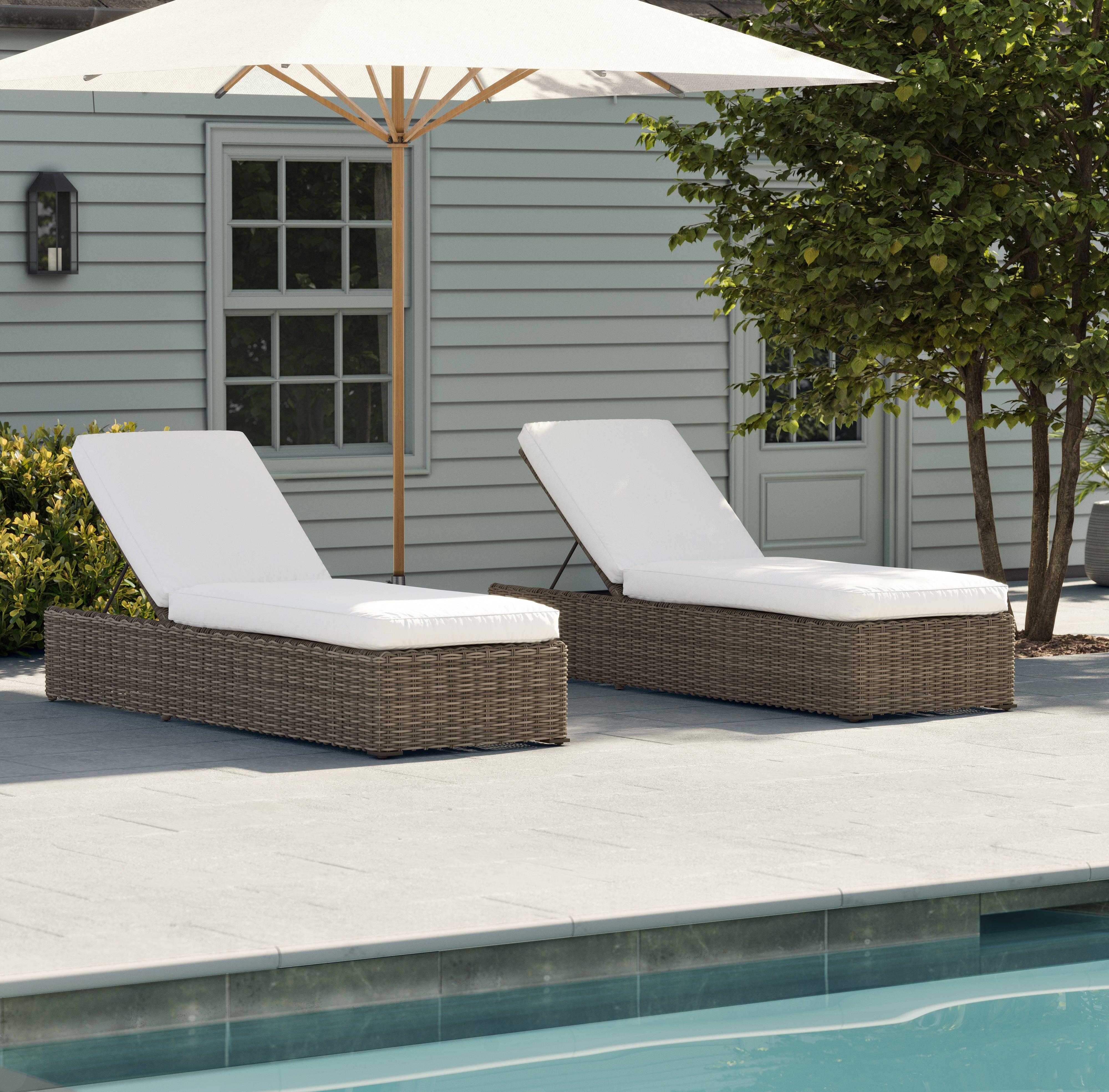 Skala Rattan Outdoor & Garden Sun Lounger - Maison Rêves UK