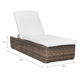 Skala Rattan Outdoor & Garden Sun Lounger - Maison Rêves UK