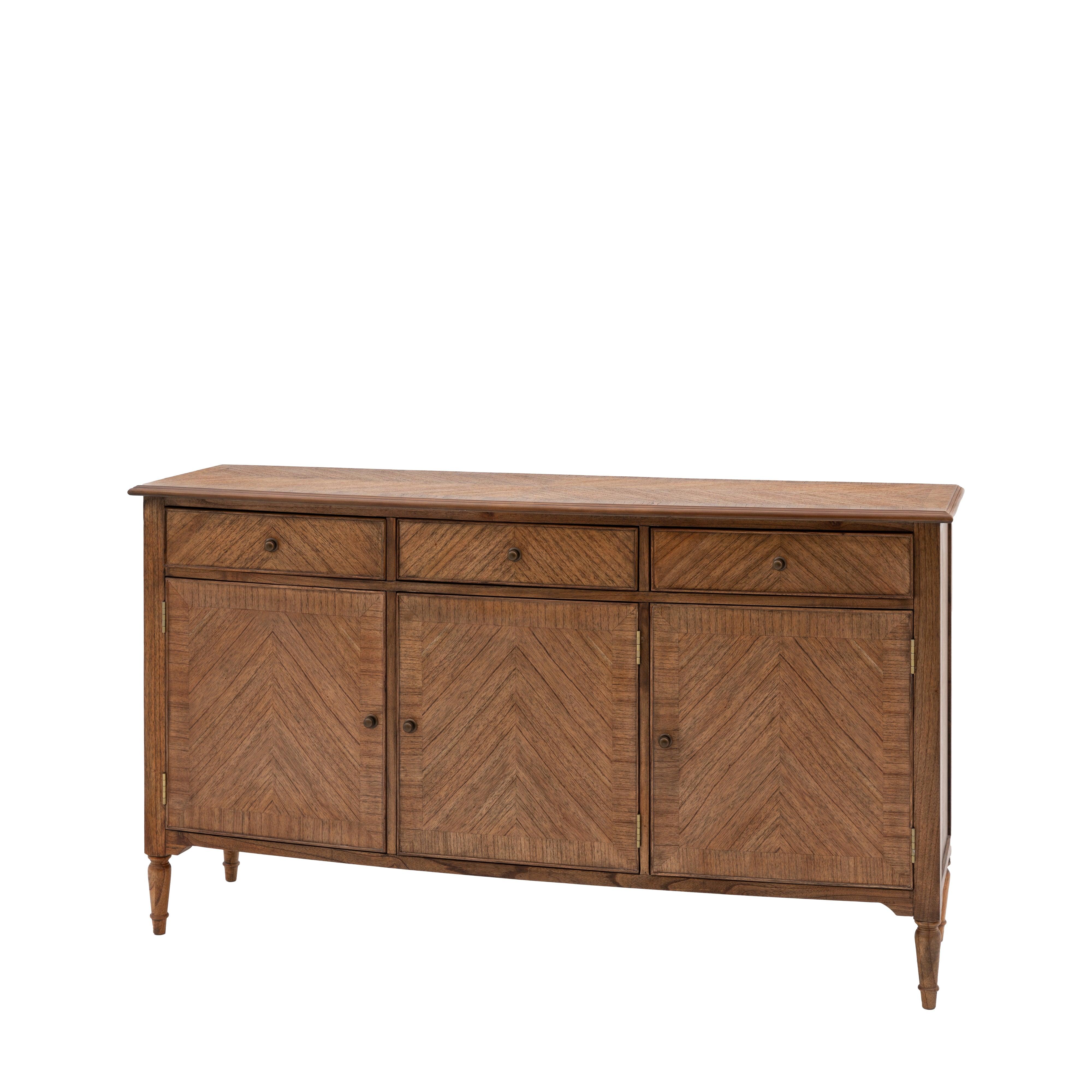 Solanis 3 Door/3 Drawer Mindi Wood Sideboard - Maison Rêves UK