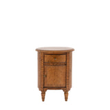 Solanis Drum Mindi Wood Side Table - Maison Rêves UK