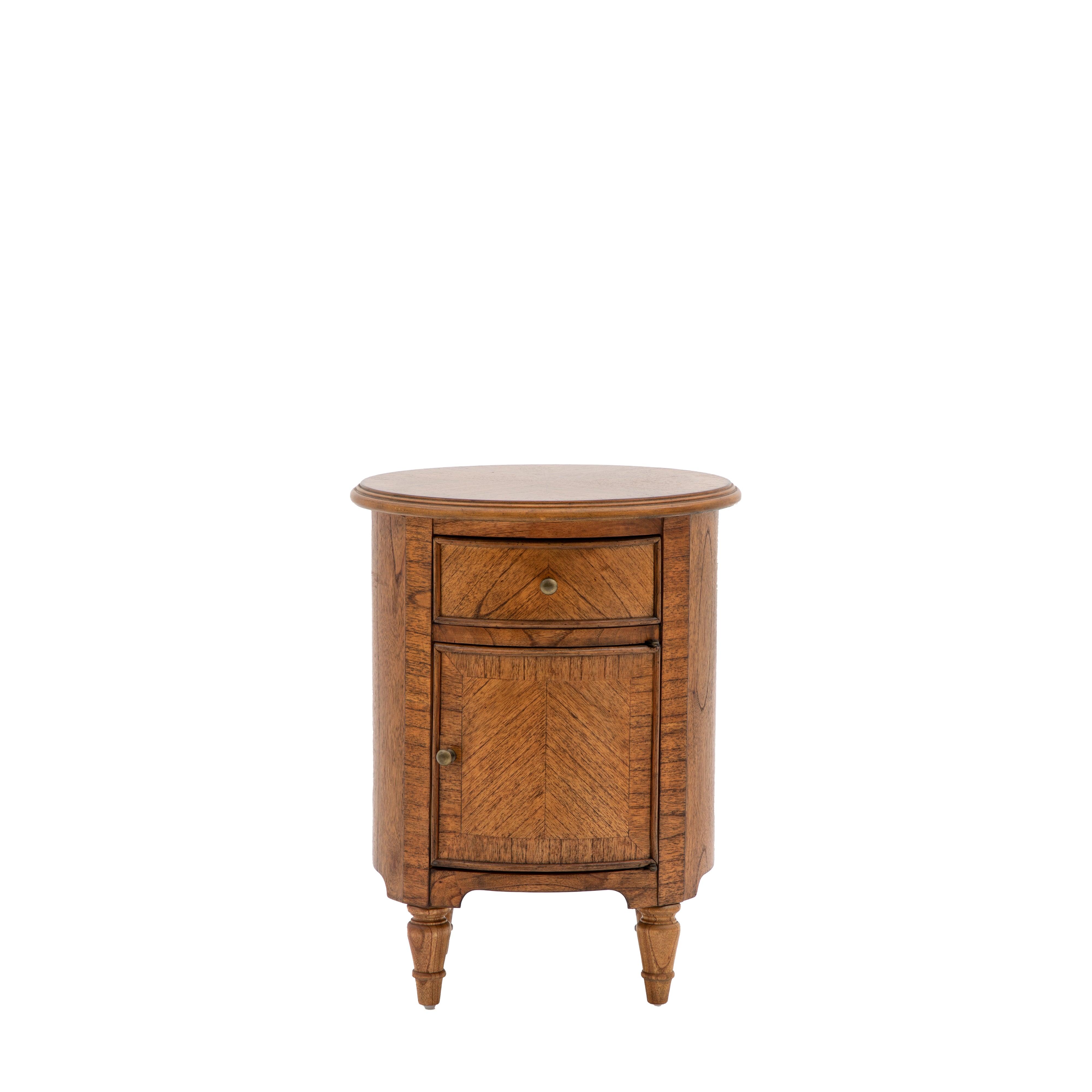 Solanis Drum Mindi Wood Side Table - Maison Rêves UK