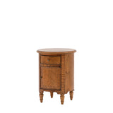 Solanis Drum Mindi Wood Side Table - Maison Rêves UK