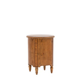 Solanis Drum Mindi Wood Side Table - Maison Rêves UK