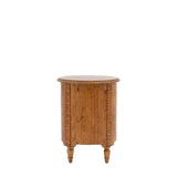 Solanis Drum Mindi Wood Side Table - Maison Rêves UK