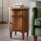 Solanis Drum Mindi Wood Side Table - Maison Rêves UK