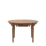 Solanis Extendable Mindi Wood Round Dining Table - Maison Rêves UK