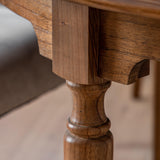 Solanis Extendable Mindi Wood Round Dining Table - Maison Rêves UK