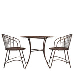 Sorrentia Iron 2 Seater Bistro Set Noir - Maison Rêves UK