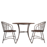 Sorrentia Iron 2 Seater Bistro Set Noir - Maison Rêves UK