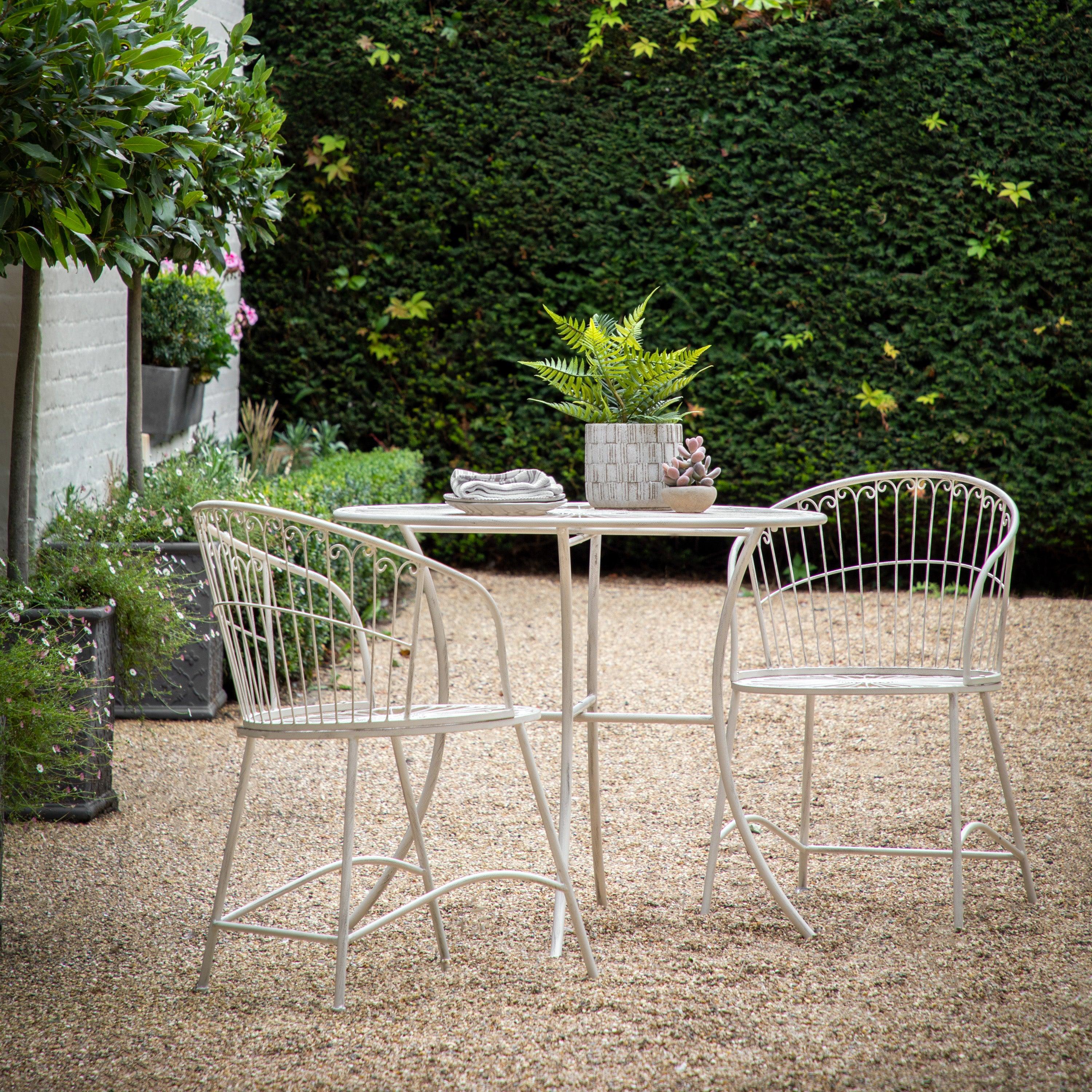 Sorrentia Iron 2 Seater Bistro Set Noir - Maison Rêves UK