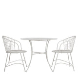 Sorrentia Iron 2 Seater Bistro Set Vanilla - Maison Rêves UK