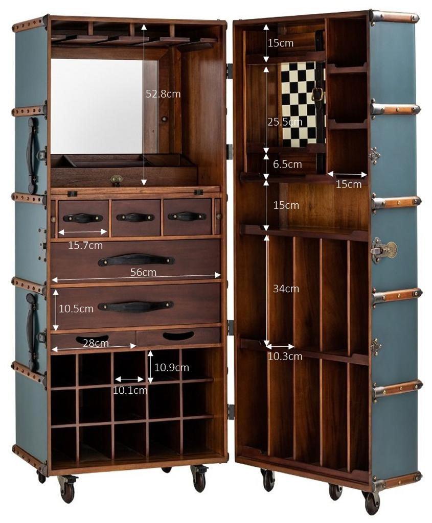 Stateroom Bar Mahogany Wood by Authentic Models - Maison Rêves UK