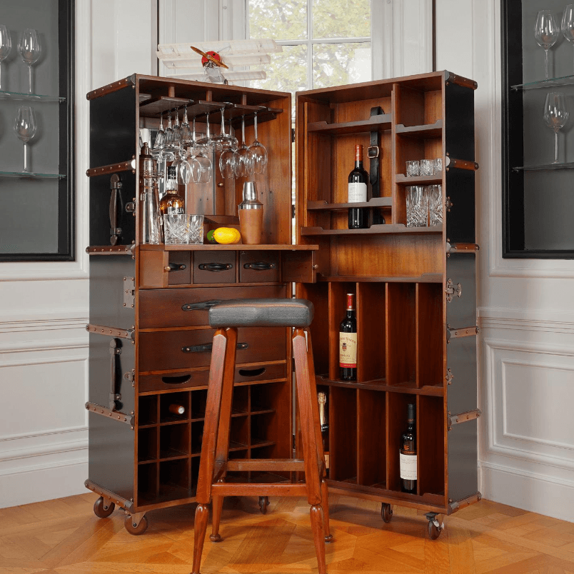 Stateroom Bar Mahogany Wood by Authentic Models - Maison Rêves UK