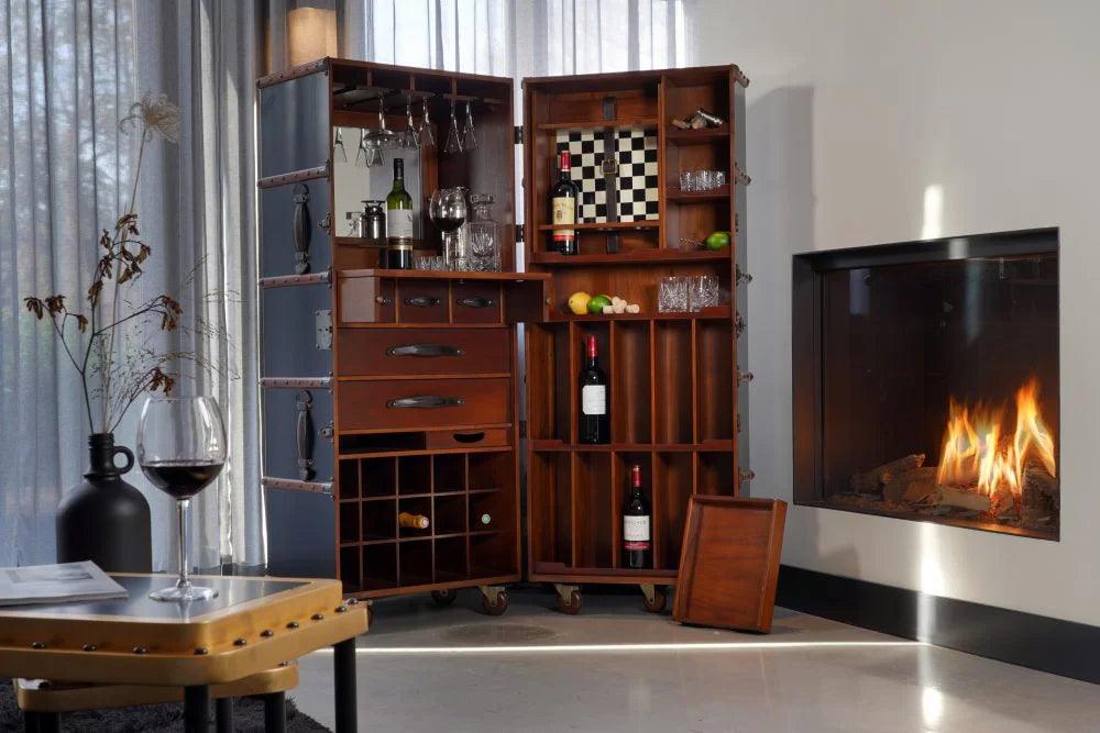 Stateroom Bar Mahogany Wood by Authentic Models - Maison Rêves UK