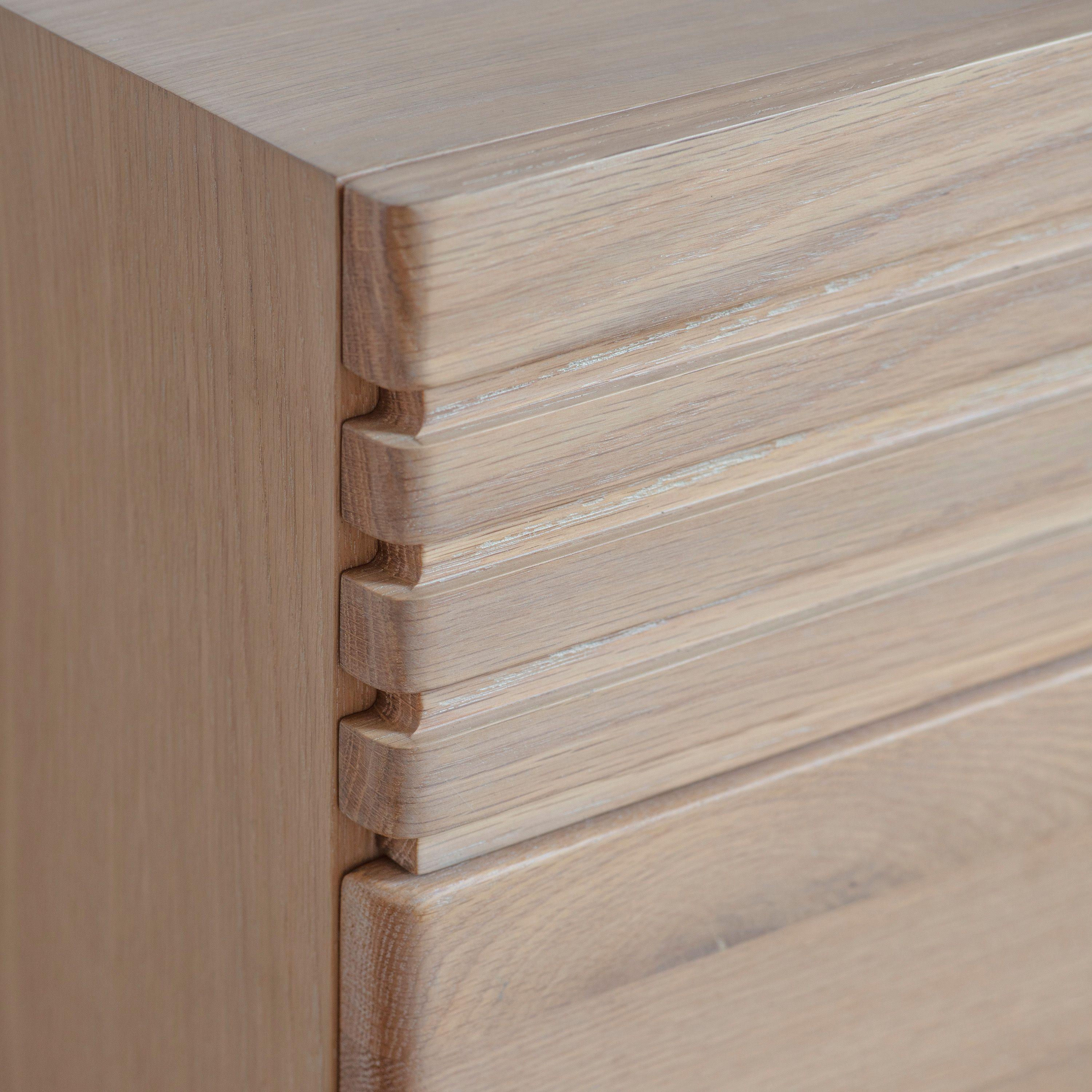 Stella Oak Wood 2 Drawer 2 Door Sideboard with Black Metal Legs - Maison Rêves UK