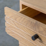 Stella Oak Wood 6 Drawer Chest with Black Metal Legs - Maison Rêves UK