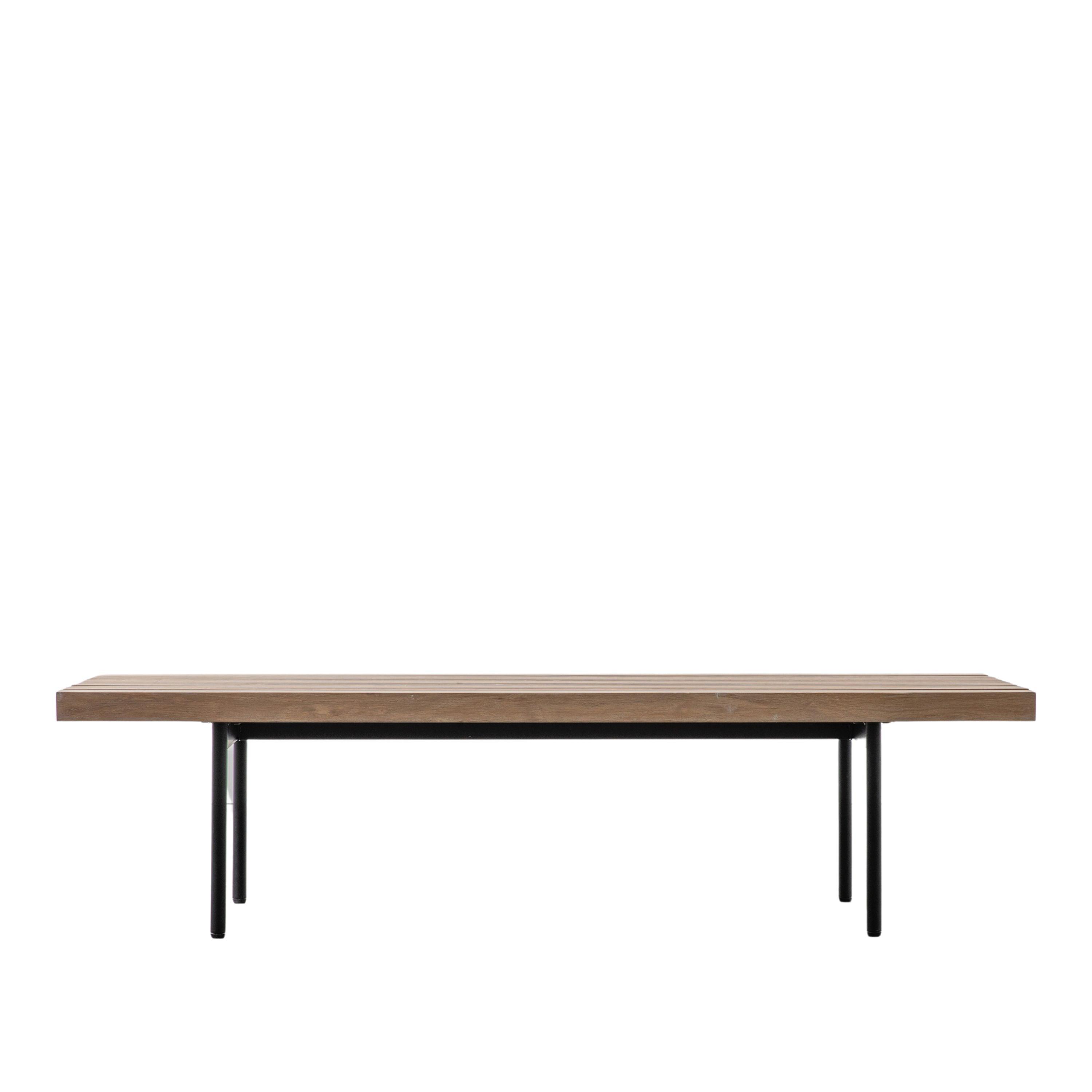 Stella Oak Wood Coffee Table with Black Metal Legs - Maison Rêves UK