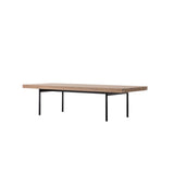 Stella Oak Wood Coffee Table with Black Metal Legs - Maison Rêves UK