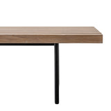 Stella Oak Wood Coffee Table with Black Metal Legs - Maison Rêves UK