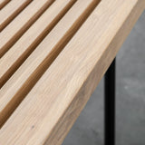Stella Oak Wood Coffee Table with Black Metal Legs - Maison Rêves UK