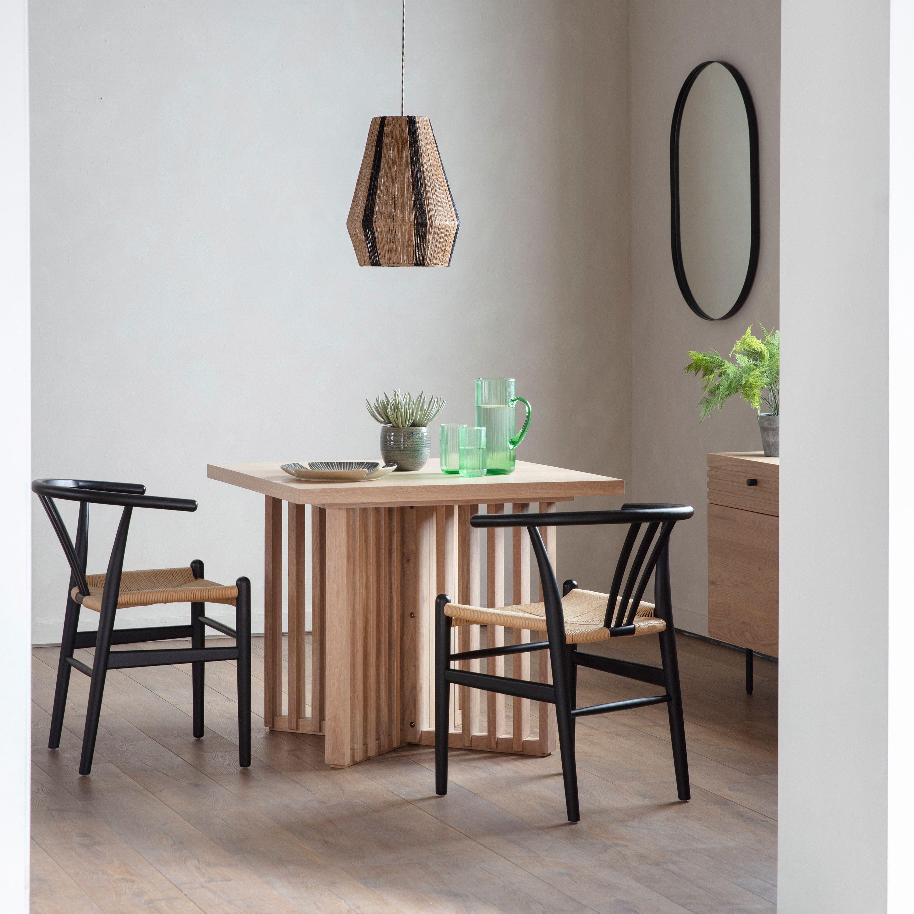 Stella Oak Wood Dining Table Small - Maison Rêves UK