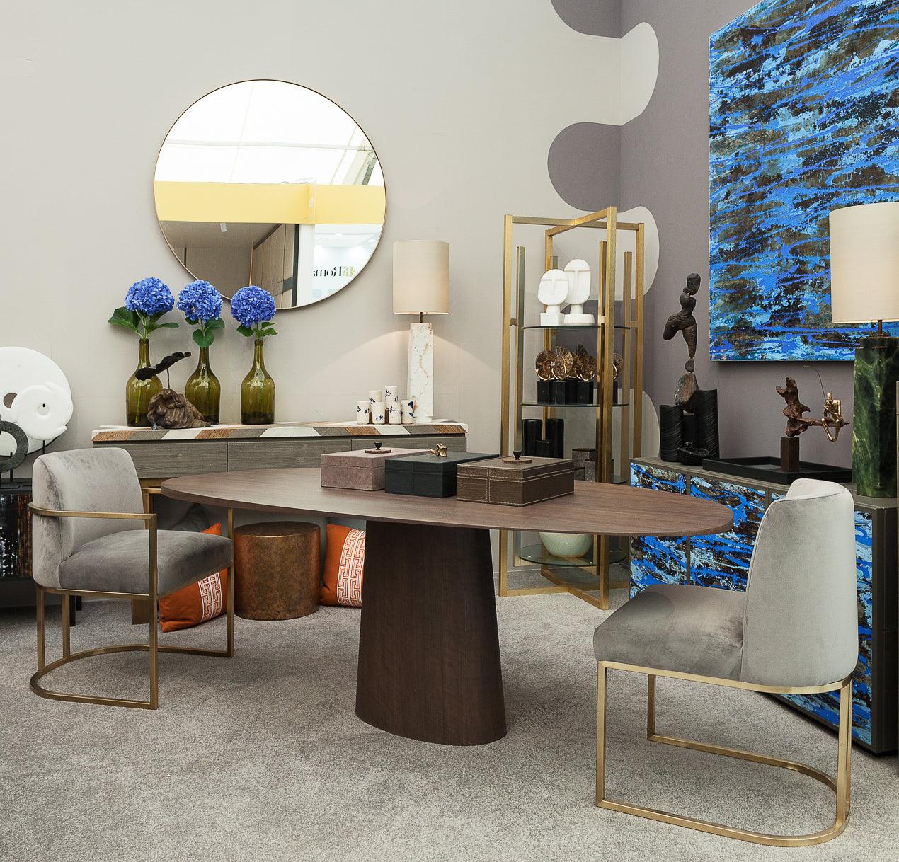 Strata Large Oval Walnut Dining Table by Eccotrading Design London - Interitower | UK