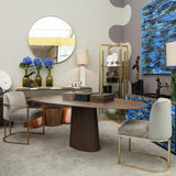 Strata Large Oval Walnut Dining Table by Eccotrading Design London - Interitower | UK