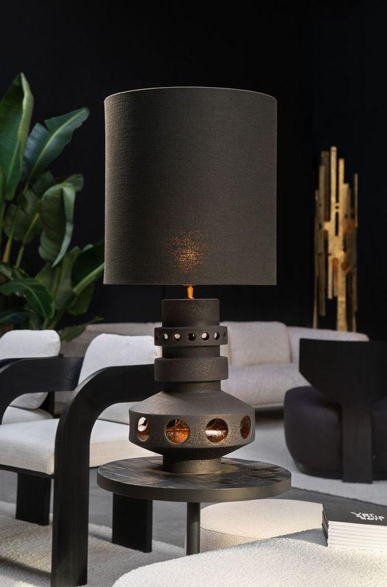 Unfo Earthenware Table Lamp - Maison Rêves UK