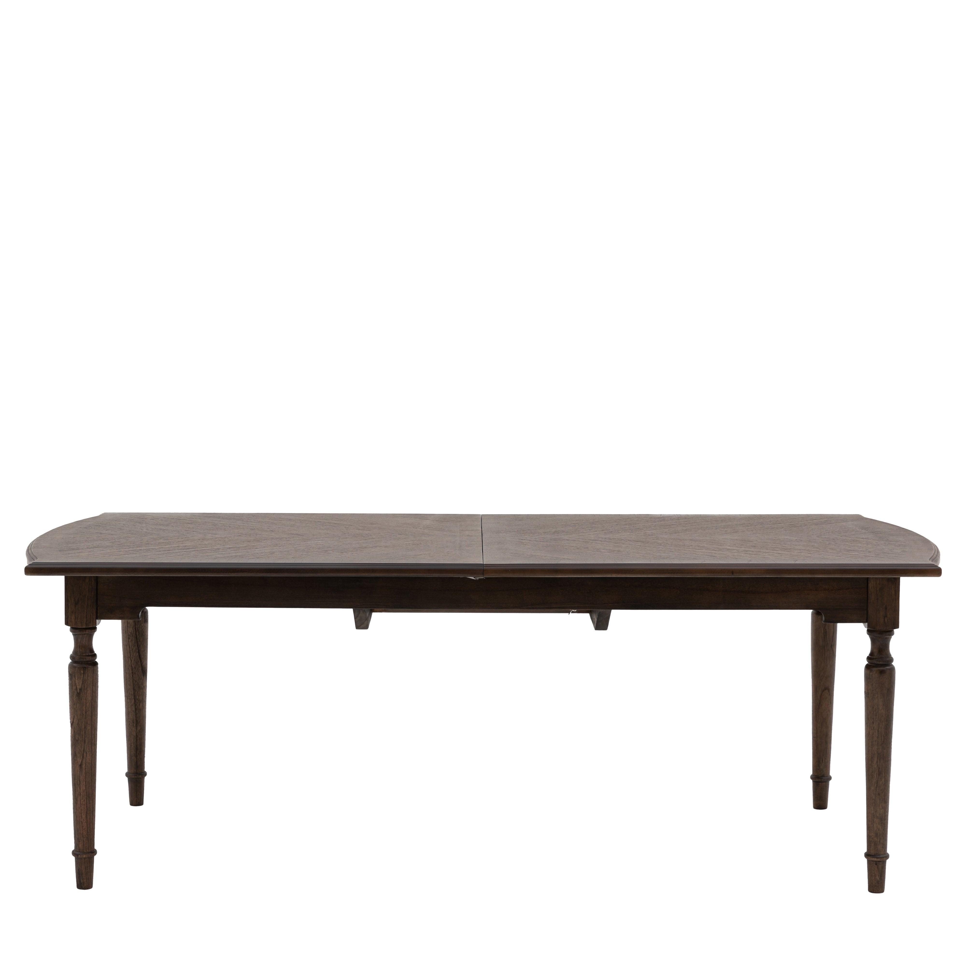 Verdanta Extendable Dark Mindi Wood Dining Table - Maison Rêves UK
