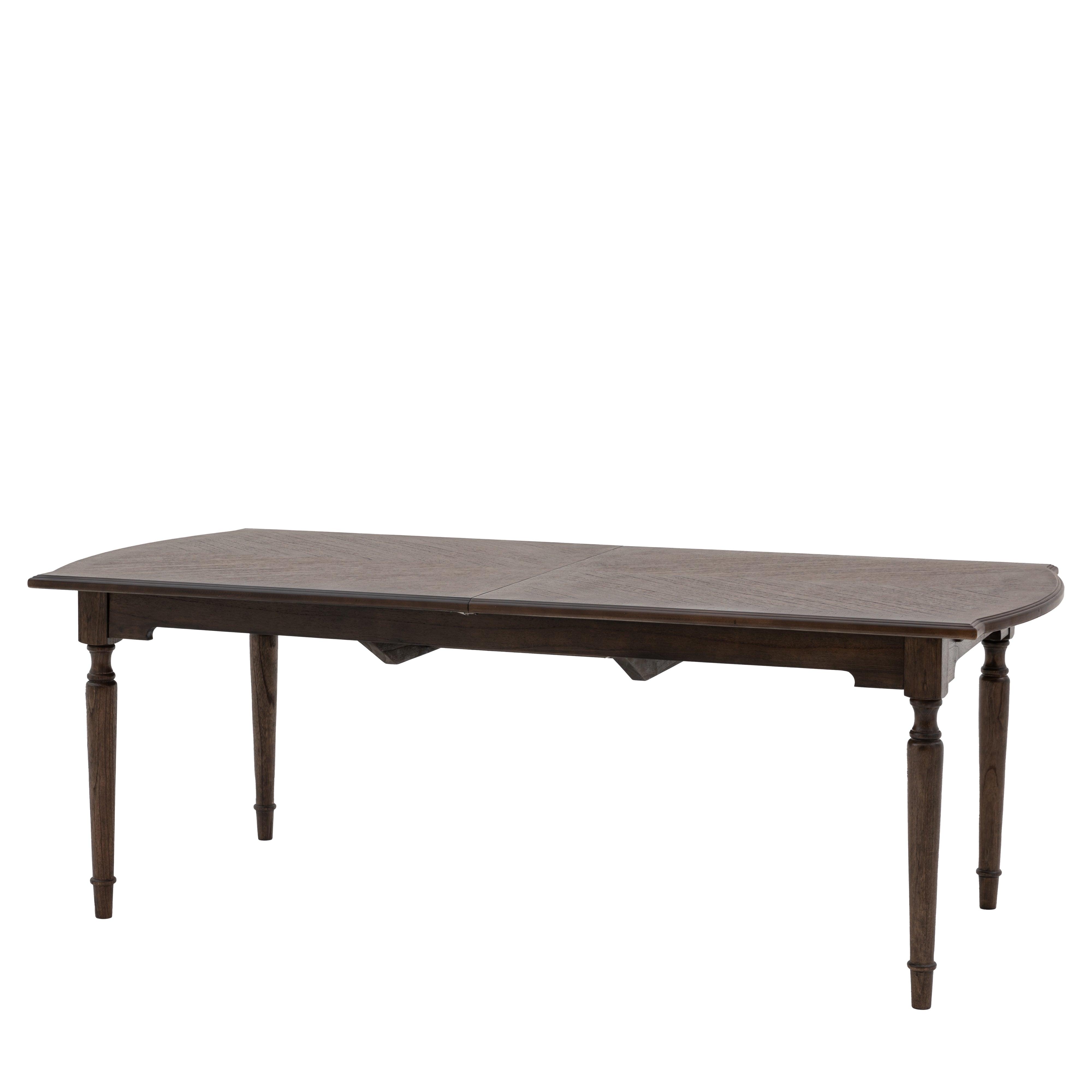 Verdanta Extendable Dark Mindi Wood Dining Table - Maison Rêves UK