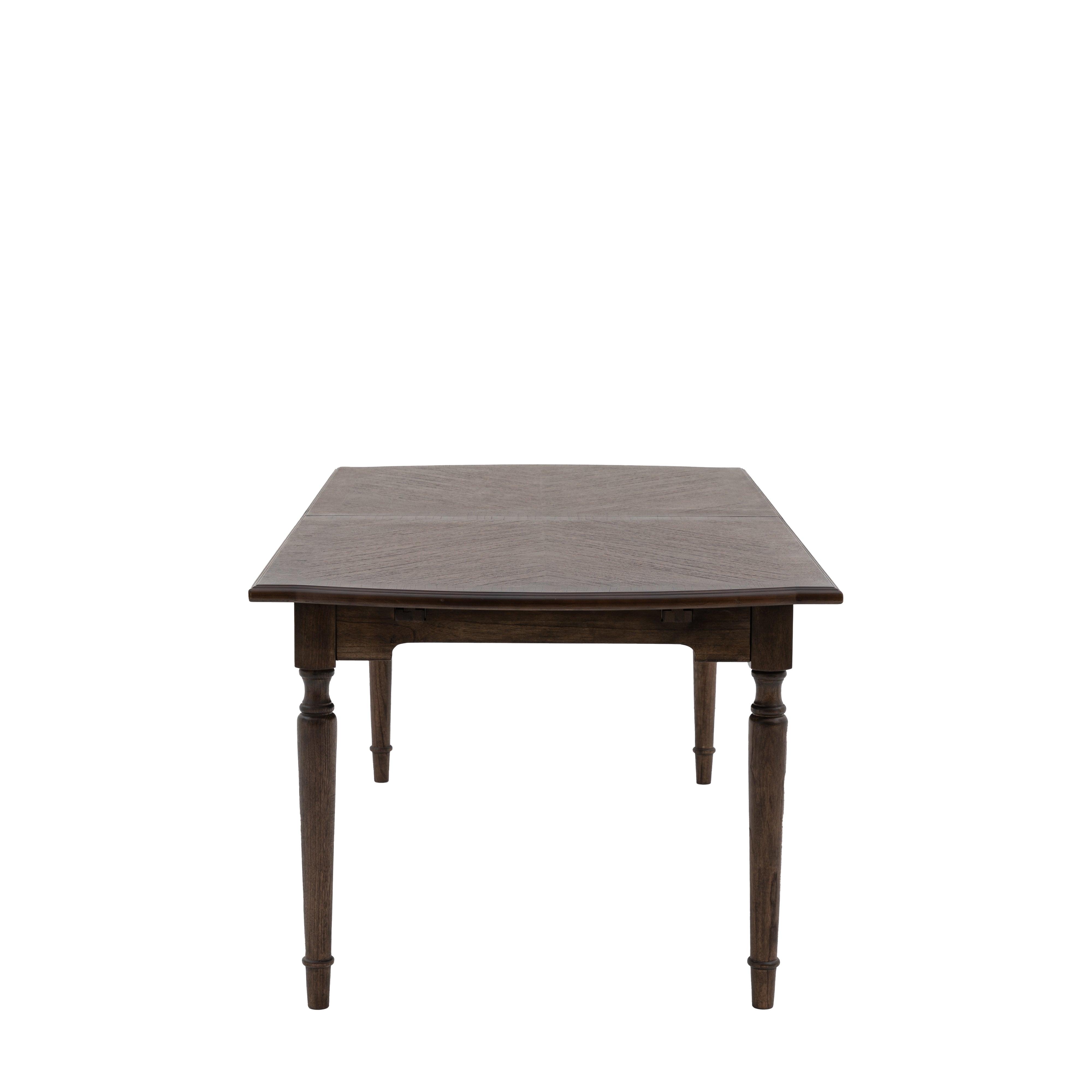 Verdanta Extendable Dark Mindi Wood Dining Table - Maison Rêves UK