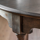 Verdanta Extendable Round Dark Mindi Wood Dining Table - Maison Rêves UK
