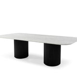Lantine Marble 240 Dining Table – Matt Black