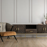 Kraj Mango Wood & Iron TV Stand