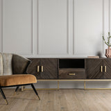 Kraj Mango Wood & Iron TV Stand