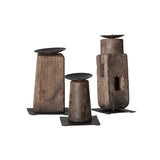 Zwaia Recycled Mango Wood Candle Holder (Set Of 3)