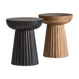 Plisse Mango Wood Side Table