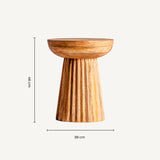 Plisse Mango Wood Side Table