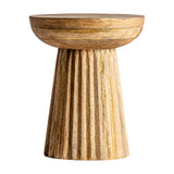 Plisse Mango Wood Side Table