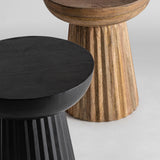 Plissé Wood Side Table