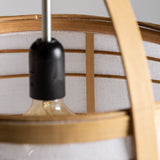 Bamboo and Linen Ceiling Lamp
