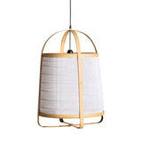 Bamboo and Linen Ceiling Lamp