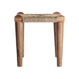 Kaaji Mango Wood & Jute Stool