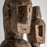 Kemet Teak Wood Sculpture (Set Of 2)