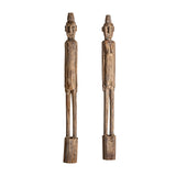 Kemet Teak Wood Sculpture (Set Of 2)