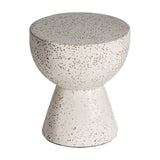 Albenga White Terrazzo Side Table