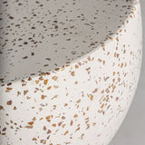 Albenga White Terrazzo Side Table